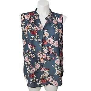 Lyking top blouse floral sleeveless sz XXL